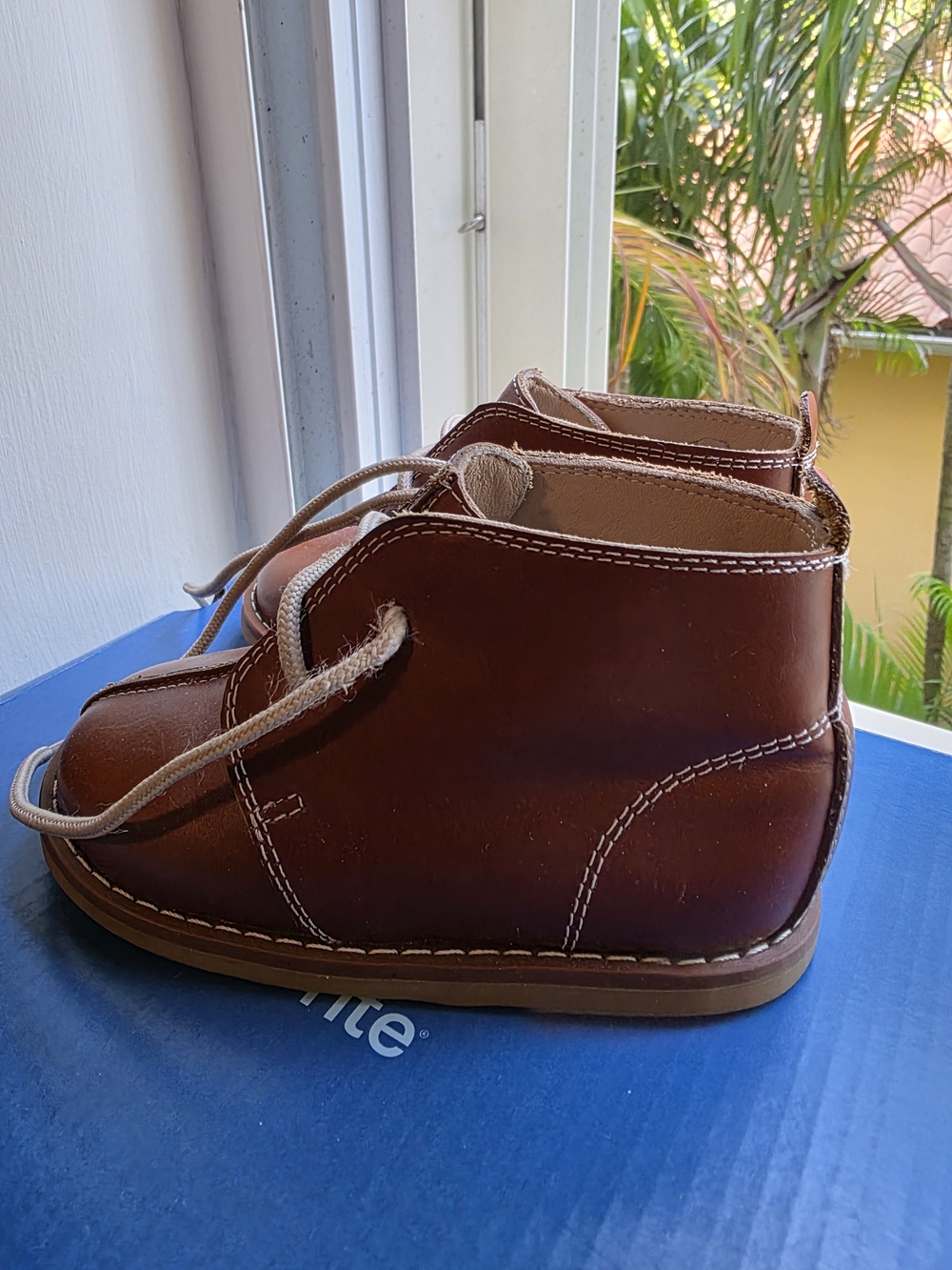 Elephantito Brown Leather Kids Chukka Boots - Picture 4 of 7